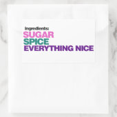 Meisje Ingrediënten Rechthoekige Sticker (Tas)