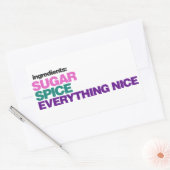 Meisje Ingrediënten Rechthoekige Sticker (Envelop)