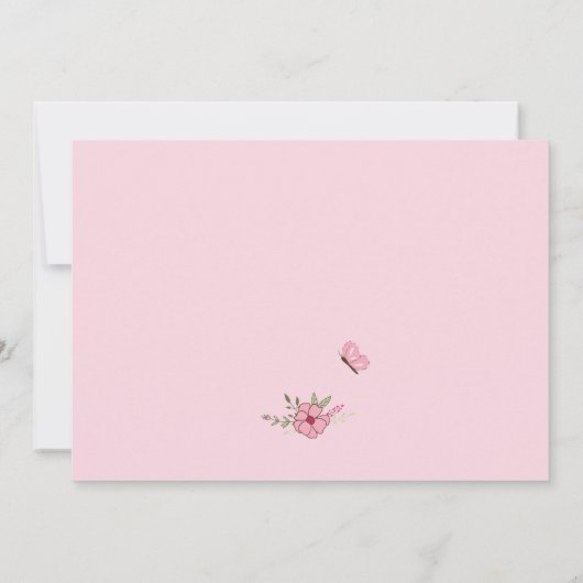 Meisje Initiaal van geboorte X Kaart (Achterkant)