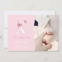 Meisje Initiaal van geboorte X Kaart