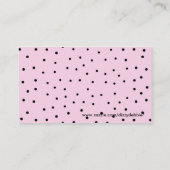 Meisje is in roze roze contactkaartje (Achterkant)