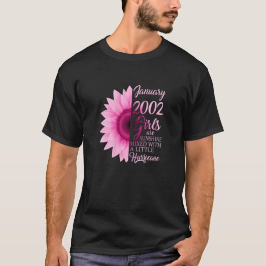 Meisje januari 2002 TShirt 21 jaar oud 21 (Voorkant)