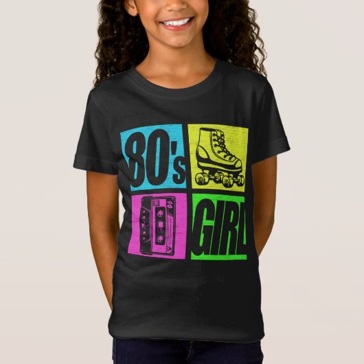 Meisje jaren '80 Mode 80 Theme Party 80 T-shirt (Voorkant)