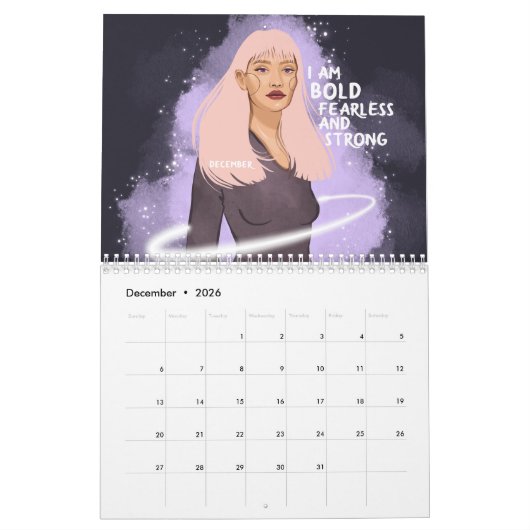 Meisje je gloed 2021 kalender (Dec 2026)