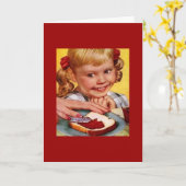  Meisje & Jelly Sandwich Kaart (Gele Bloem)