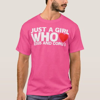 Meisje Jesus Corgi Lover Hondenliefhebber Pet Love T-shirt