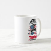 Meisje Jesus My Savior Trump President Christelijk Koffiemok (Voorkant rechts)