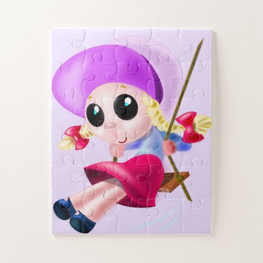 Meisje Jigzaag Puzzle Legpuzzel (Verticaal)