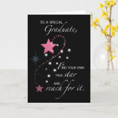 Meisje, Jonge Vrouw, Afstuderen Ster Gefeliciteerd Kaart (Gele Bloem)