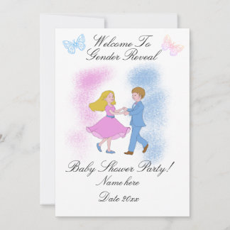 Meisje Jongen Baby Shower Kaart