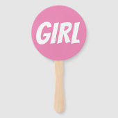 Meisje / Jongen geslacht onthullen blauw roze quiz Handwaaier (Achterkant)