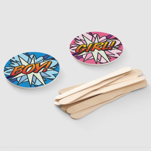 Meisje Jongen Geslacht Onthulling Quiz Spel Bord Handwaaier (Niet-gemonteerd)