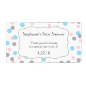 Meisje jongen tweeling / geslacht onthullen waterf etiket (Voorkant)