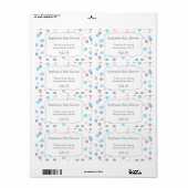 Meisje jongen tweeling / geslacht onthullen waterf etiket (Full Sheet)