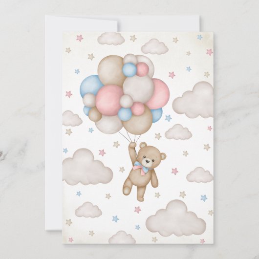 Meisje Jongen We kunnen nauwelijks wachten op Baby Kaart (Achterkant)