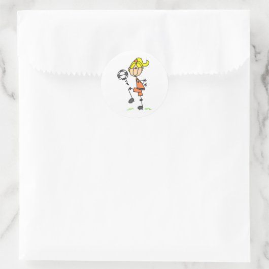 Meisje Juggling Voetbal Sticker (Tas)