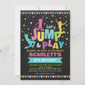 Meisje JUMP Birthday Party Bounce House Trampoline Kaart (Voorkant)
