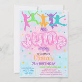 Meisje JUMP en uitnodiging voor verjaardagsfeestje (Voorkant)