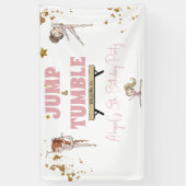 Meisje Jump & Tumble Gymnastiek Verjaardagsfeest Spandoek (Verticaal)