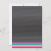 Meisje Jump Verjaardagsfeest Krijtbord Roze Paarse Kaart (Achterkant)