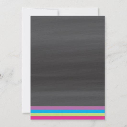 Meisje Jump Verjaardagsfeest Krijtbord Roze Paarse Kaart (Achterkant)