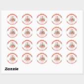 Meisje Jungle Safari Ronde Sticker (Vel)