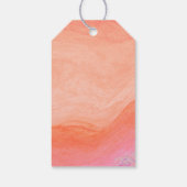 Meisje kan ook brullen! Dinosaurus Roze Waterverf Cadeaulabel (Achterkant)