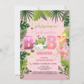 Meisje kan ook brullen! Waterverf Dinosaurus Baby  Kaart (Voorkant)