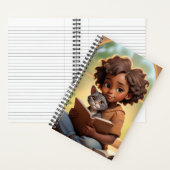 Meisje & Kat Notitieboek (Binnen)