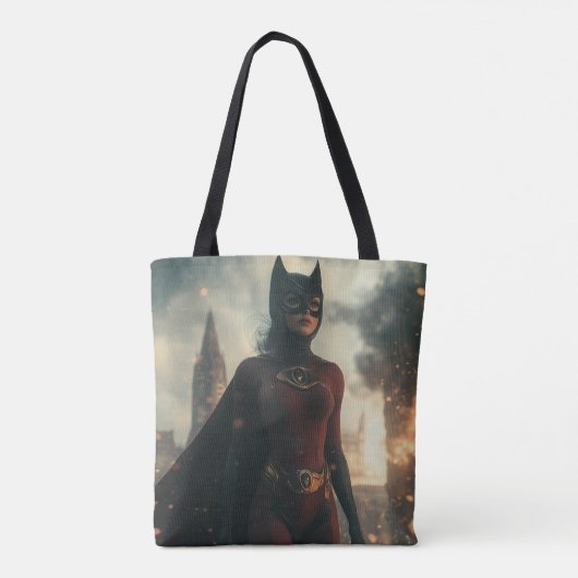 Meisje & Kat Powa Canvas tas (Achterkant)