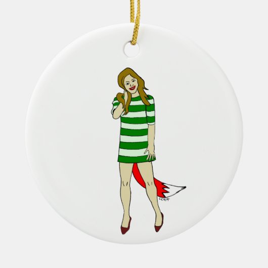 meisje keramisch ornament (Voorkant)