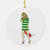 meisje keramisch ornament (Achterkant)