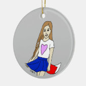 meisje keramisch ornament (Links)