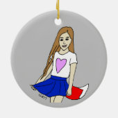 meisje keramisch ornament (Achterkant)