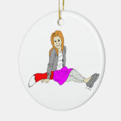 meisje keramisch ornament (Links)