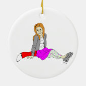 meisje keramisch ornament (Achterkant)