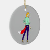 meisje keramisch ornament (Rechts)