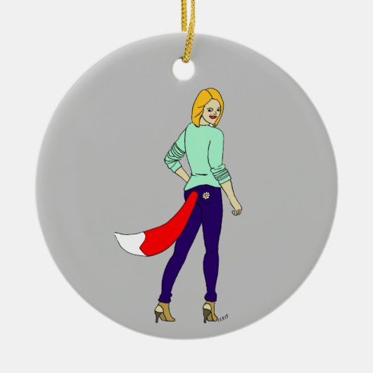 meisje keramisch ornament (Voorkant)