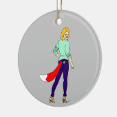 meisje keramisch ornament (Links)