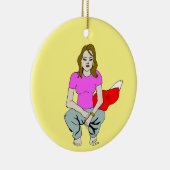 meisje keramisch ornament (Rechts)