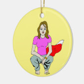 meisje keramisch ornament (Links)