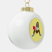 meisje keramische bal ornament (Links)
