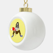 meisje keramische bal ornament (Rechts)