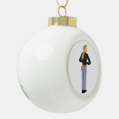 meisje keramische bal ornament (Links)