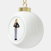 meisje keramische bal ornament (Rechts)