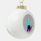 meisje keramische bal ornament (Links)