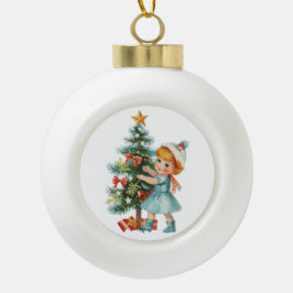  meisje keramische bal ornament