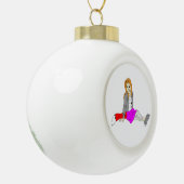 meisje keramische bal ornament (Links)