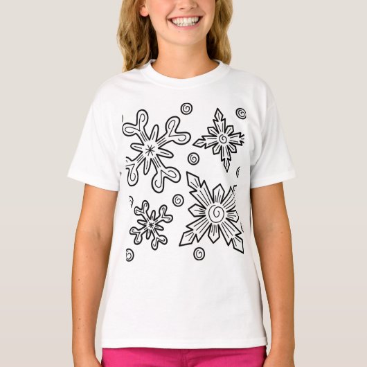 Meisje Kerst Basic T-shirt (Voorkant)
