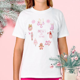 Meisje Kerst Notenkraker Hart Doodles T-shirt